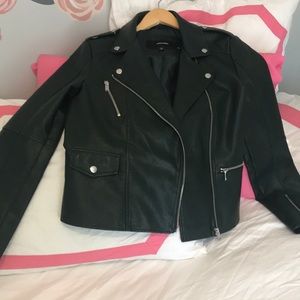Vegan leather moto jacket